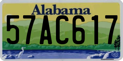 AL license plate 57AC617