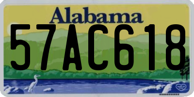 AL license plate 57AC618