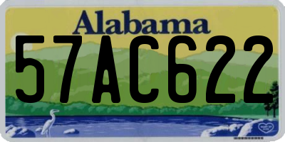 AL license plate 57AC622