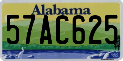 AL license plate 57AC625