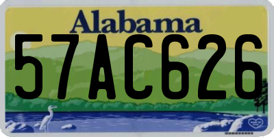 AL license plate 57AC626