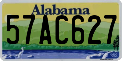 AL license plate 57AC627