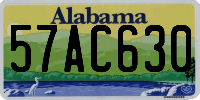AL license plate 57AC630