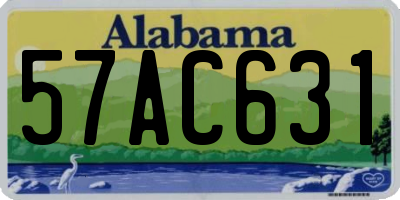 AL license plate 57AC631