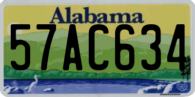 AL license plate 57AC634