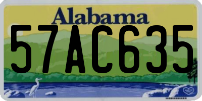 AL license plate 57AC635
