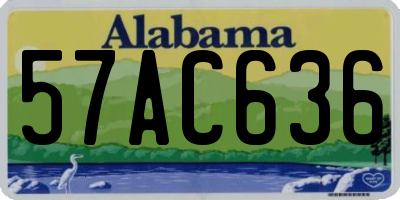 AL license plate 57AC636