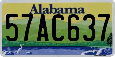 AL license plate 57AC637