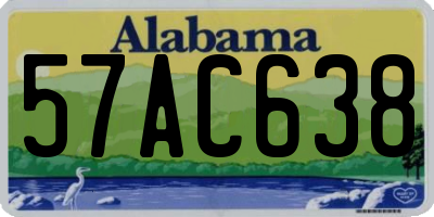 AL license plate 57AC638