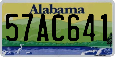 AL license plate 57AC641