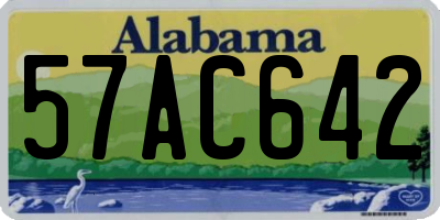 AL license plate 57AC642