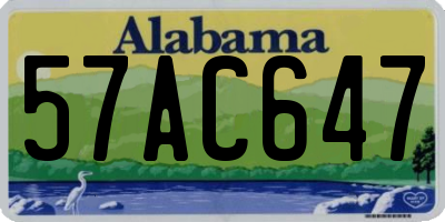 AL license plate 57AC647