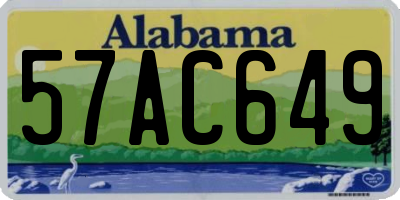AL license plate 57AC649
