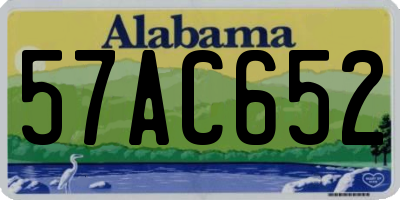 AL license plate 57AC652