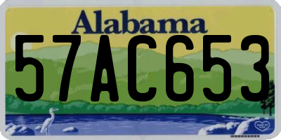 AL license plate 57AC653
