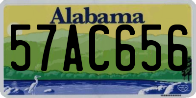 AL license plate 57AC656