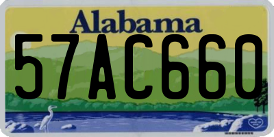 AL license plate 57AC660