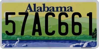 AL license plate 57AC661