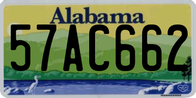 AL license plate 57AC662
