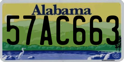 AL license plate 57AC663