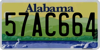 AL license plate 57AC664