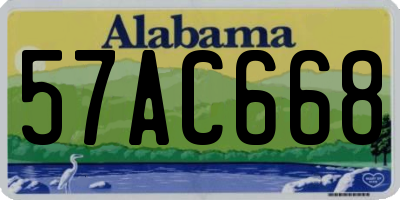 AL license plate 57AC668