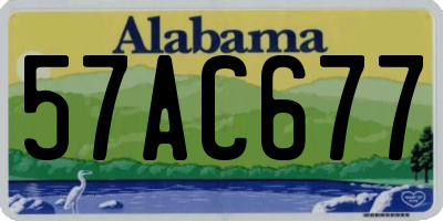 AL license plate 57AC677