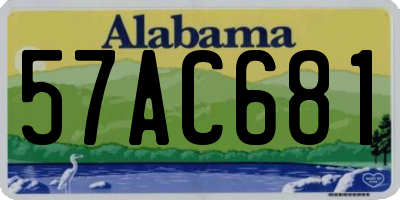 AL license plate 57AC681