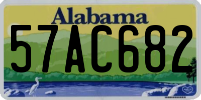 AL license plate 57AC682