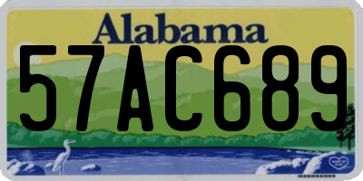 AL license plate 57AC689