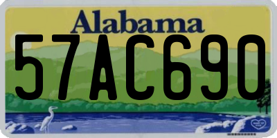 AL license plate 57AC690