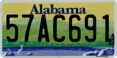 AL license plate 57AC691