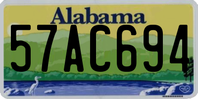 AL license plate 57AC694