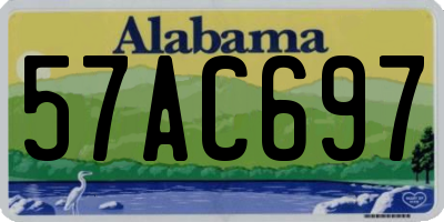 AL license plate 57AC697