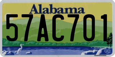 AL license plate 57AC701