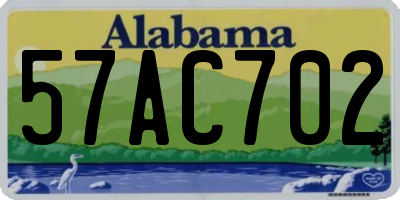 AL license plate 57AC702