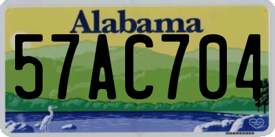 AL license plate 57AC704