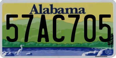 AL license plate 57AC705