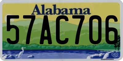 AL license plate 57AC706