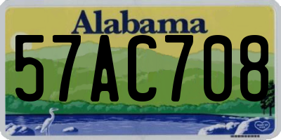 AL license plate 57AC708