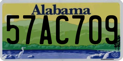 AL license plate 57AC709