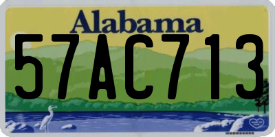 AL license plate 57AC713