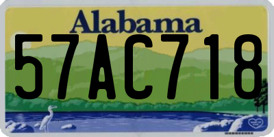 AL license plate 57AC718