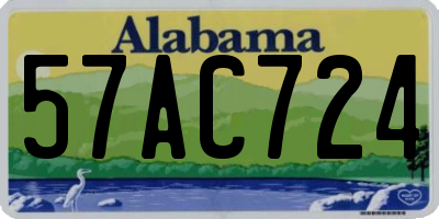AL license plate 57AC724