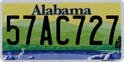 AL license plate 57AC727