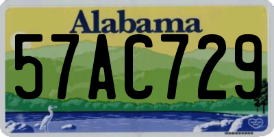 AL license plate 57AC729