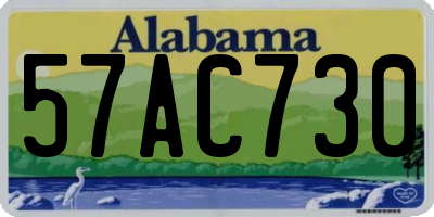 AL license plate 57AC730