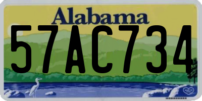 AL license plate 57AC734