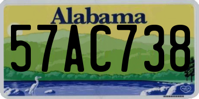 AL license plate 57AC738