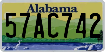 AL license plate 57AC742